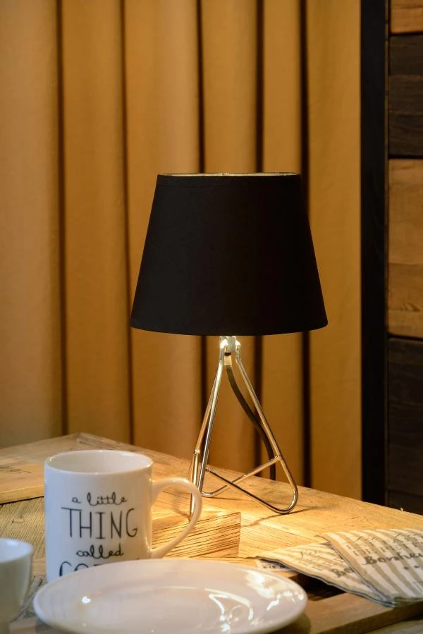 Lucide GITTA - Table lamp - Ø 17 cm - 1xE14 - Chrome - atmosphere 1